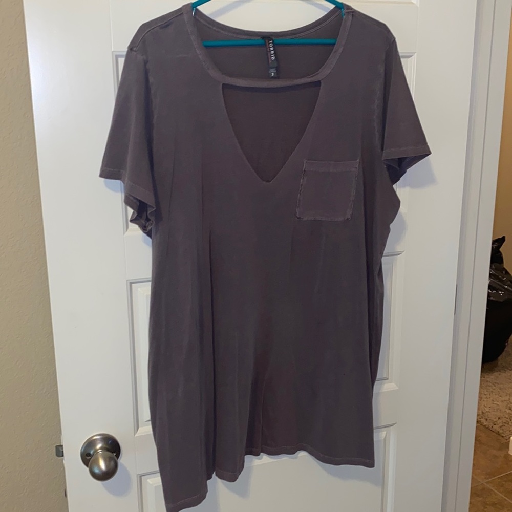 Slate Gray cutout Torrid T-shirt